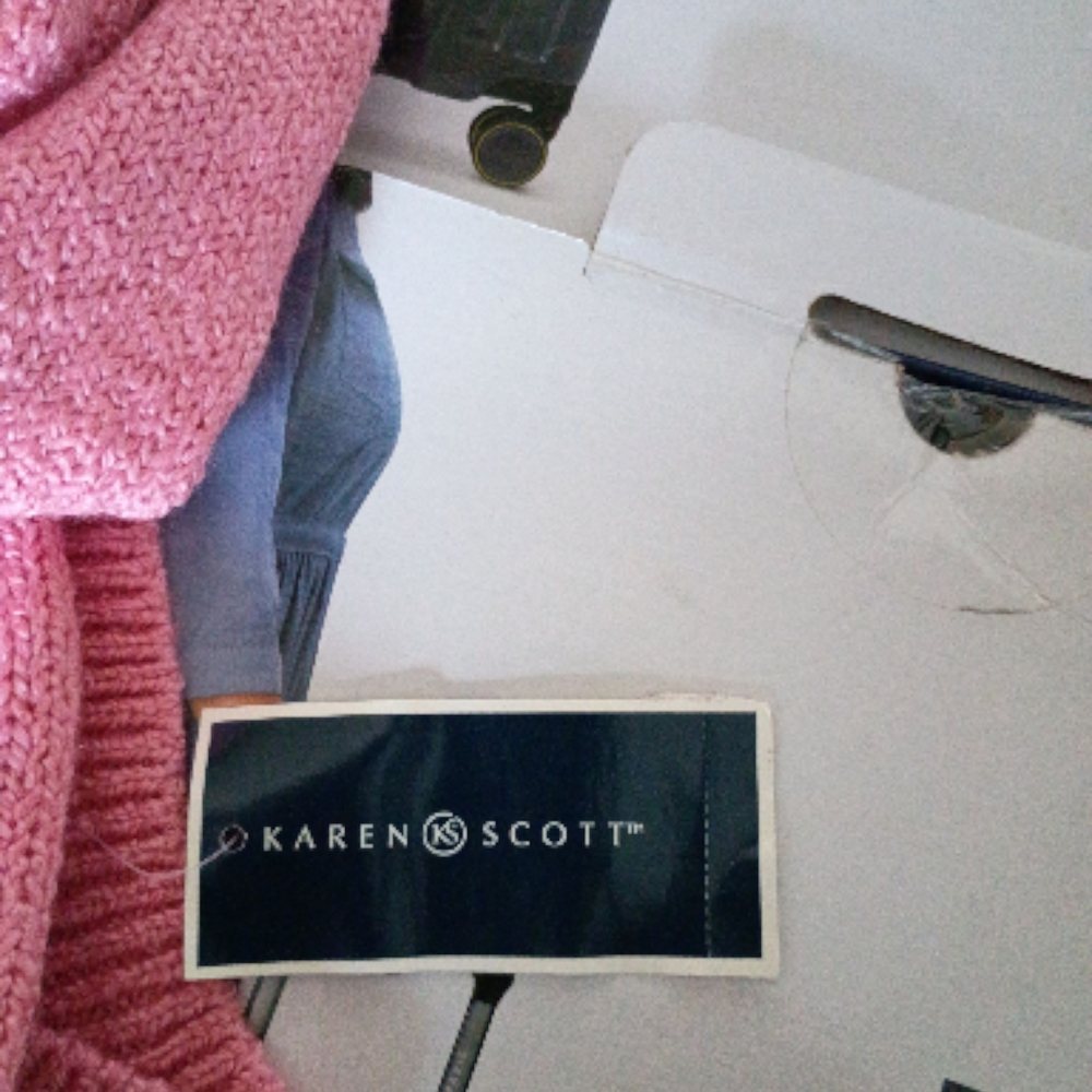 Karen Scott Pink Cowl Neck Sweater - Picture 4 of 4